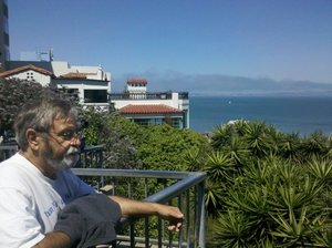 Errol looking out over Salsalito and the Bay